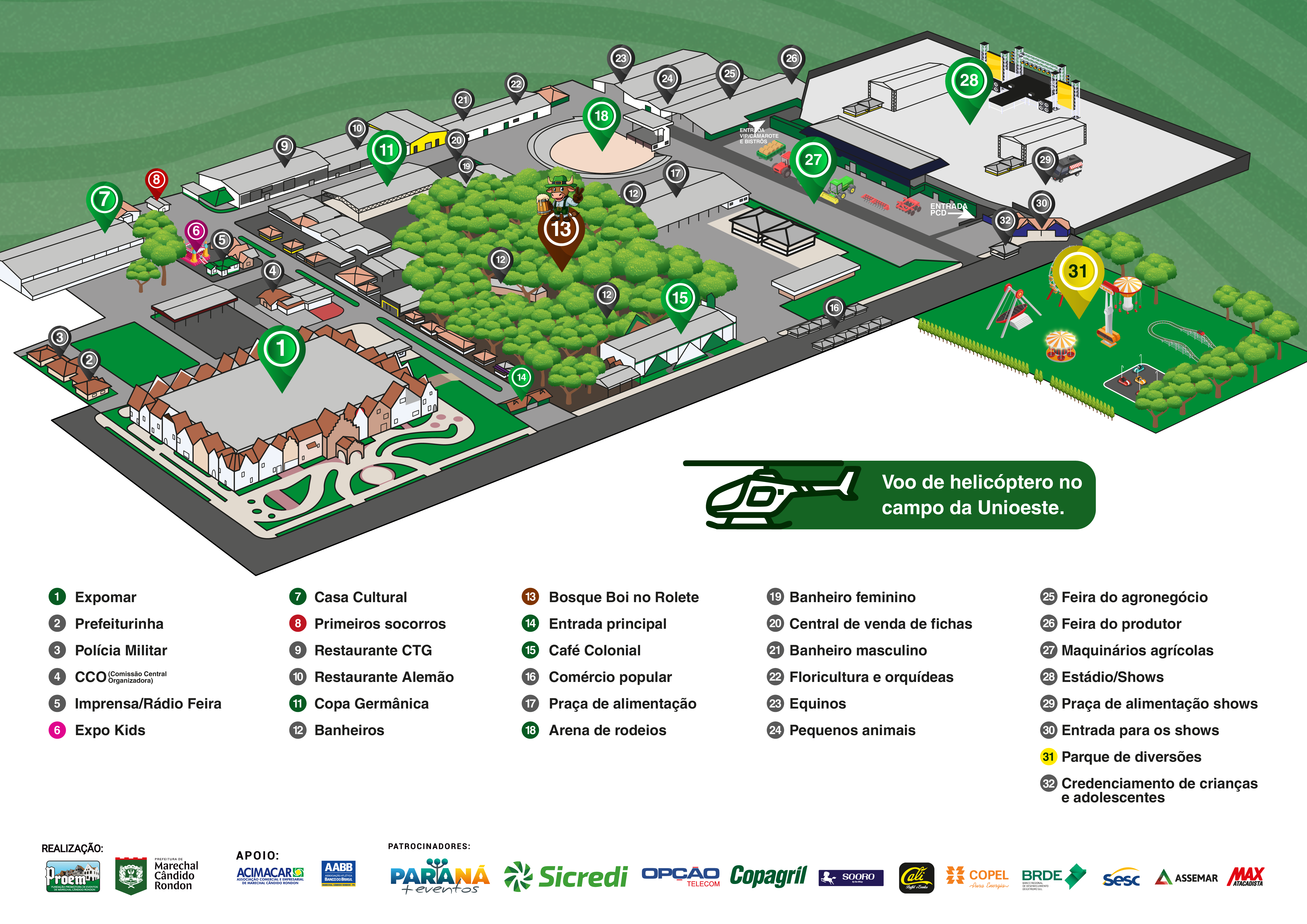 Mapa da Expo Rondon 2025